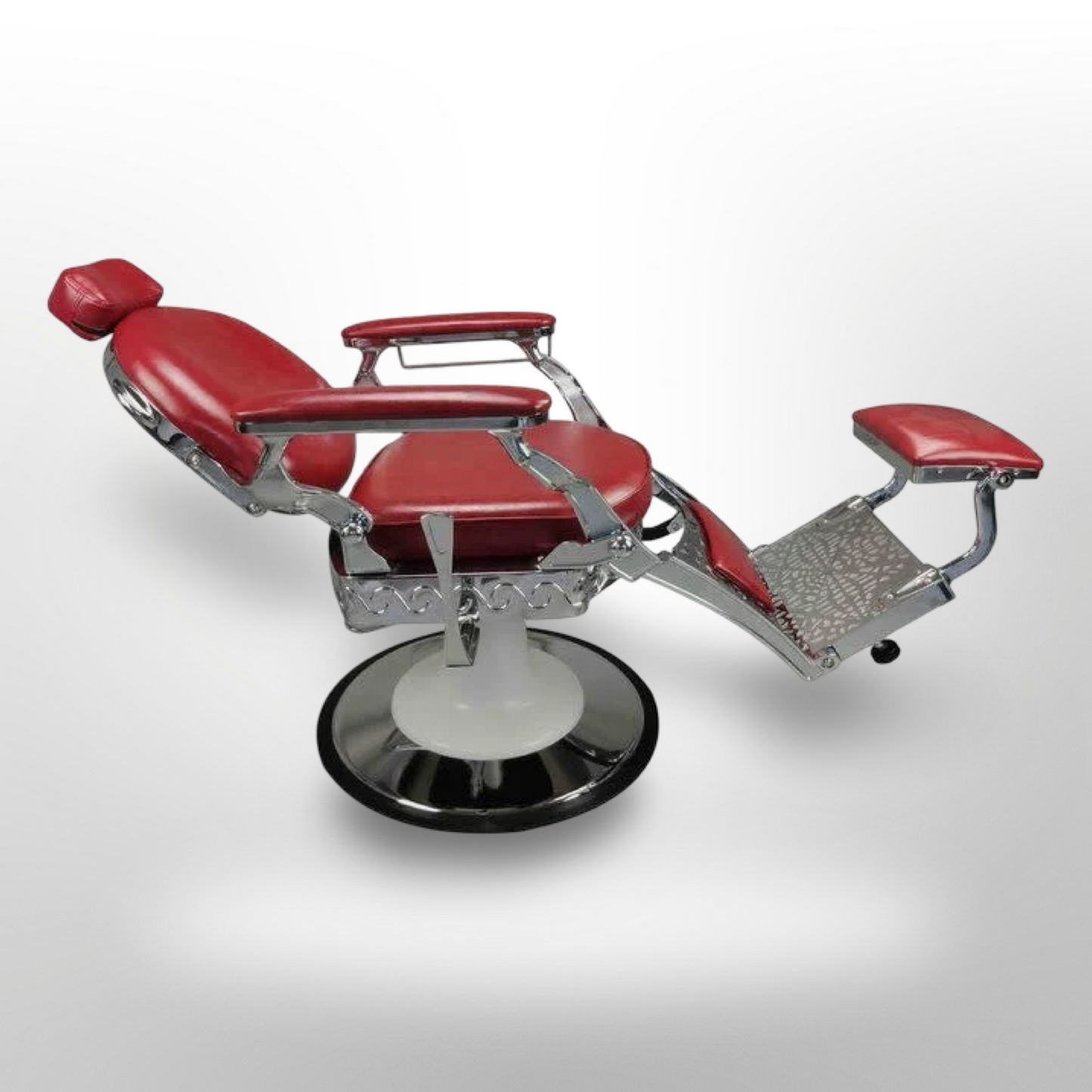 Jefferson Barber Salon Styling & Shaving Chair Red