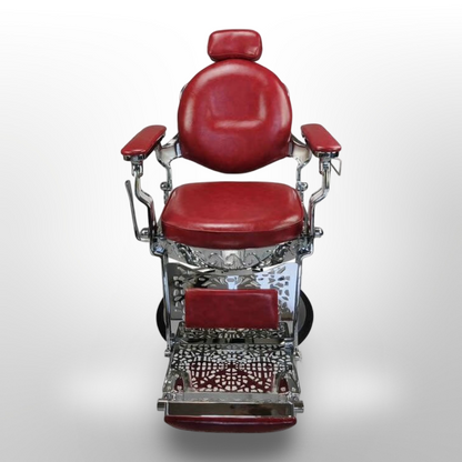 Jefferson Barber Salon Styling & Shaving Chair Red